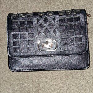 Black Clutch With Cool Cut Outs on Front